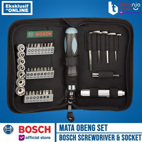 Jual Bosch Screwdriver And Socket Set Mata Obeng Dan Soket Set Pcs