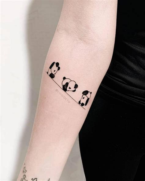 Panda Tattoo On The Inner Arm