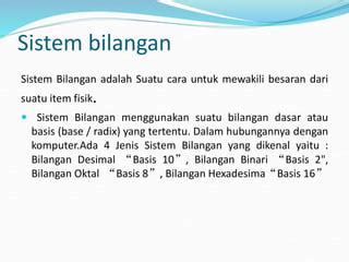 Ppt Sistem Bilangan Komputer Ardi Mawardi Ppt