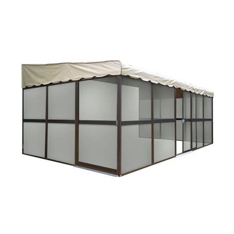 Patio Mate 11 Panel Screen Enclosure 19165 Chestnut With Almond Roof