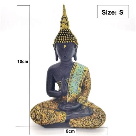 Mini Statue De Bouddha Tha Landais En R Sine Verte Cm Figurine Feng