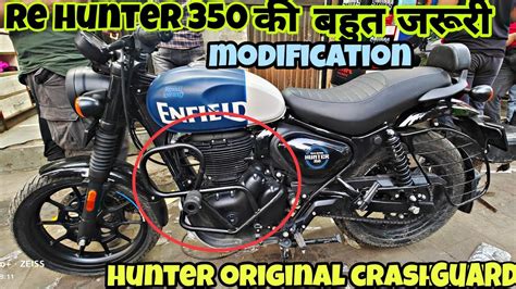 Royal Enfield Hunter Modified Hunter Crash Guard Hunter Modification Accessories Youtube