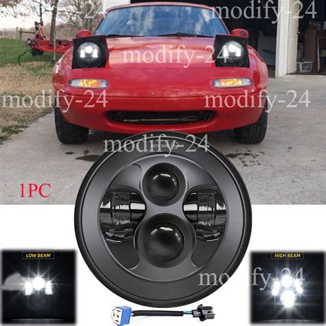 Fit Mazda Miata Mx Mx Black Round H Projector Led