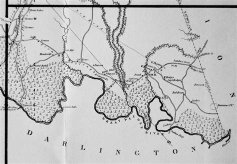 Mills Map of Marlboro County - Ca. 1825 - Marlboro County