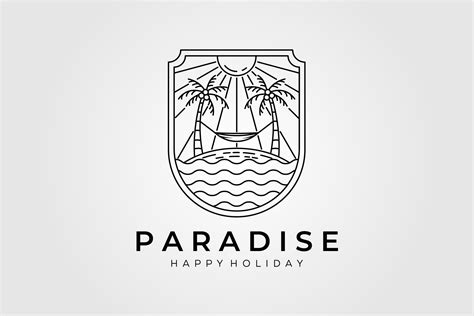 Paradise Beach Resort Hammock Logo Graphic By Ikershandy · Creative