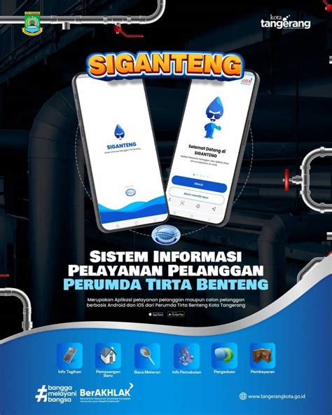 Cek Tagihan PDAM Kota Tangerang Secara Online Dengan Aplikasi SiGanteng