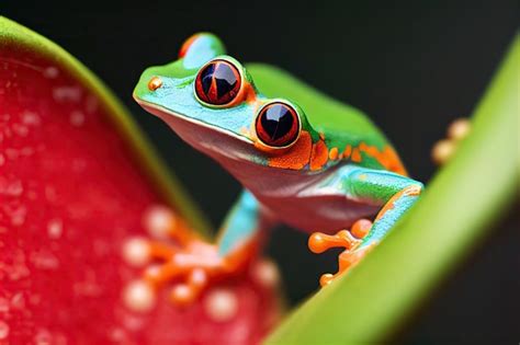 Premium Photo Unusual Red Eyed Tree Frog With More Than Eye