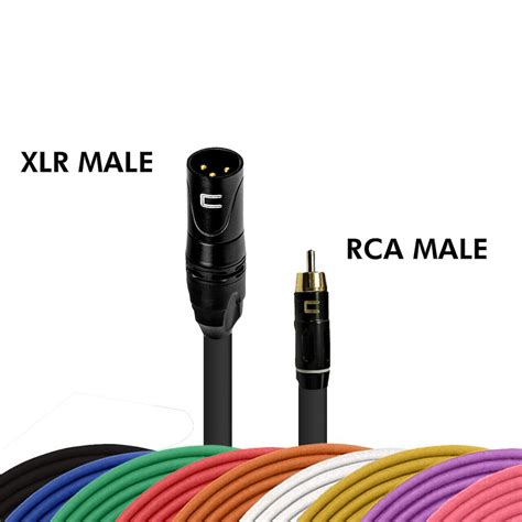 Pin Xlr Male To Rca Balanced Mono Audio Cable Custom Etsy