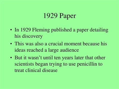 Ppt Alexander Fleming And Penicillin The Accidental Discovery