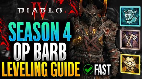 Diablo 4 OP Double Swing Barbarian Leveling Build Guide Level 1 50