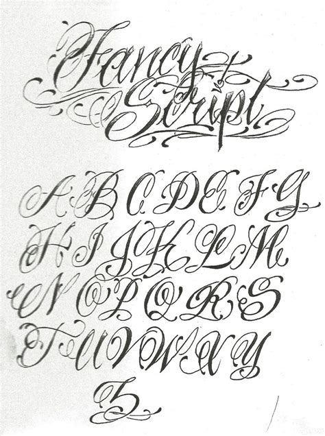 Fancy Calligraphy Tattoo Fonts