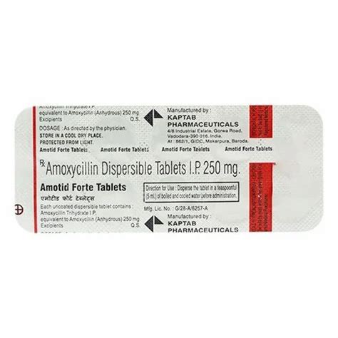 Amoxicillin Dispersible Tablets 250 Mg At Rs 56 Stripe In Thane ID