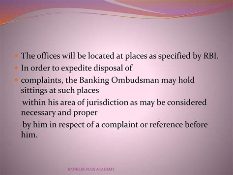 Banking Ombudsman Scheme Ppt