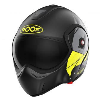 Casco Moto Roof Boxxer Hawk Mat Black Yellow Pronto Per L Invio