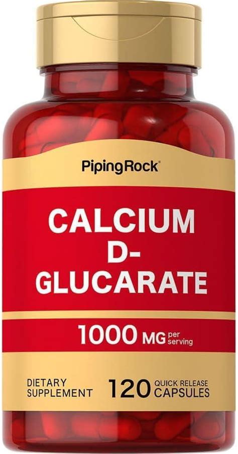 Ment Calcium D Glucarate 1000mg 120 Quick Release Capsules Supports Detoxification And