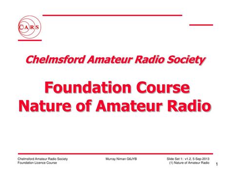 Ppt Chelmsford Amateur Radio Society Foundation Course Nature Of