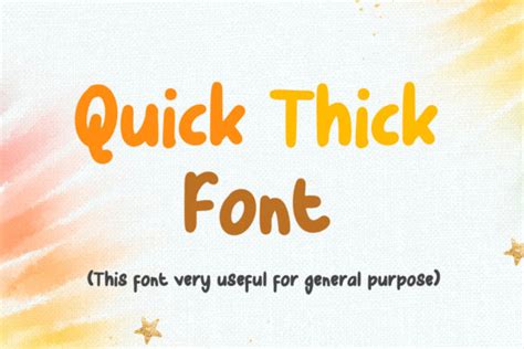 Quick Thick Font By OWPictures Creative Fabrica