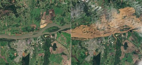 Imagens De Sat Lite Mostram O Antes E O Depois De Reas Atingidas Gazeta