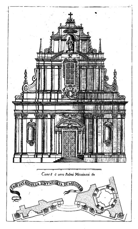 Chiesa Della Santissima Annunziata Messina Disegno Guarino Guarini