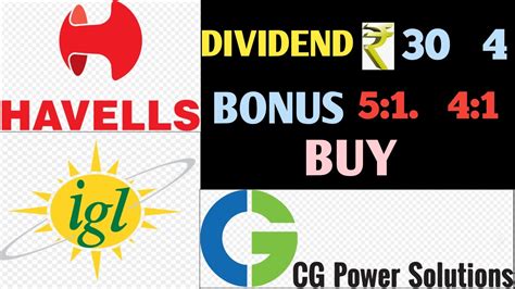 Havell S C G Power Companies Declare High Dividend Bonus With