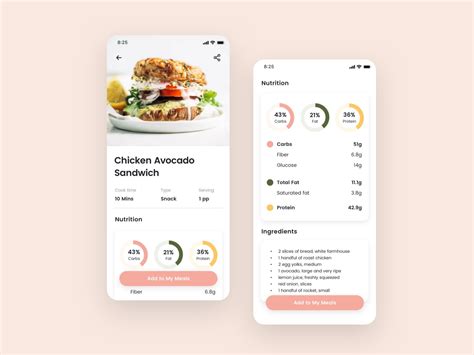 Healthy Recipe Food Nutrition Ui Design By Interface Market On Dribbble