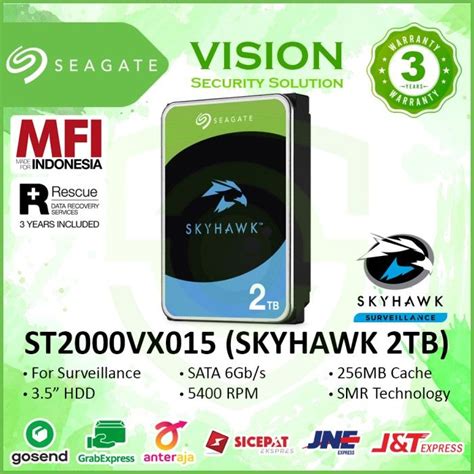 Harddisk Hdd Internal Cctv Seagate Skyhawk 2tb Garansi Resmi Mfi