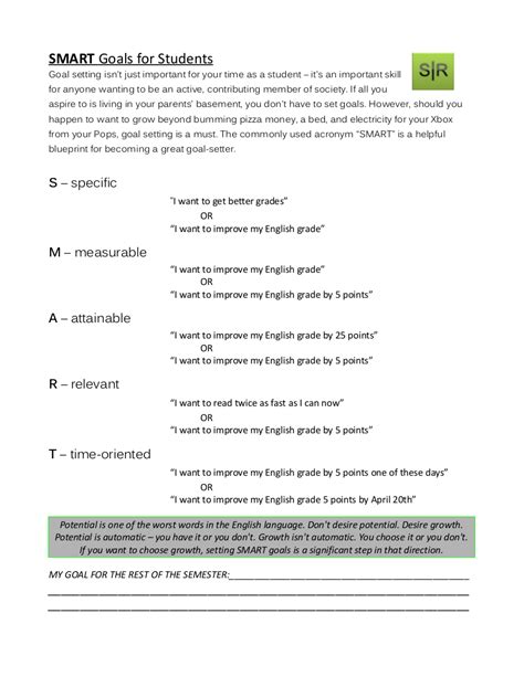 8+ SMART Goal Setting Examples - PDF