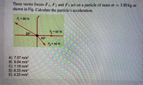 Answered Three Vector Forces F1 F2 And F3 Act… Bartleby