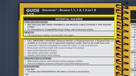 OHSA HAZWOPER - Emergency Response Guidebook (ERG) Introduction