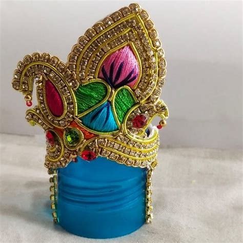 Laddu Gopal Blue Stone Mukut Design Pattern Stones Size Number At