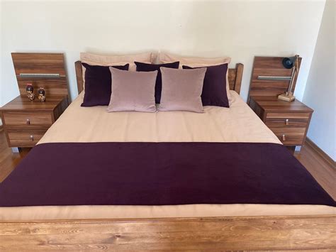 Double Sided Damson Color Velvet Bed Runner Runners Bed Etsy