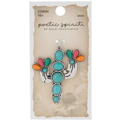 Imitation Turquoise Cactus Pendant Hobby Lobby