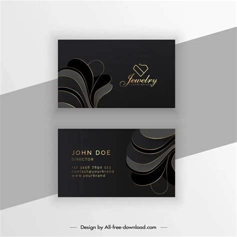 Beauty Business Card Template Elegant Handdrawn Leaf Decor Vectors Graphic Art Designs In