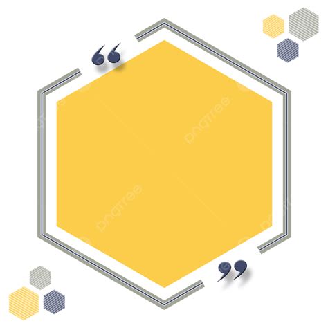 Quote Text Box Geometric Hexagons Shape Frame Empty Design Quote