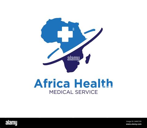 Africa Health Logo Designs For Medical Service In Africa Stock Vector