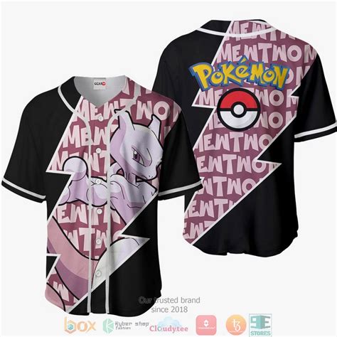 Mewtwo Pokemon Baseball Jersey Shirt Hot Sale