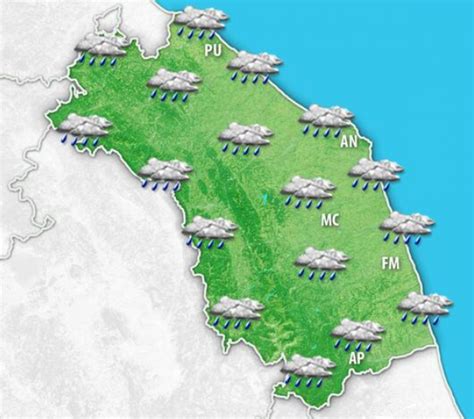 METEO MARCHE PIOGGE in arrivo tra venerdì e sabato 3B Meteo