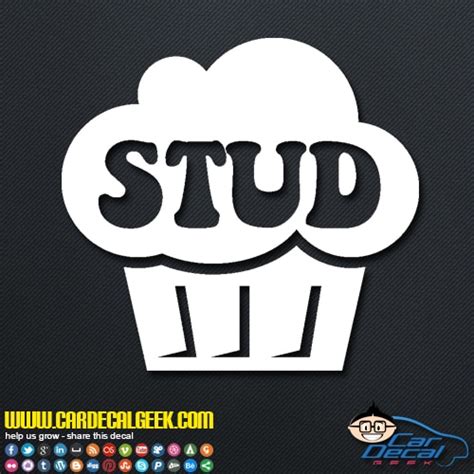 Stud Muffin Car Window Laptop Wall Decal Sticker