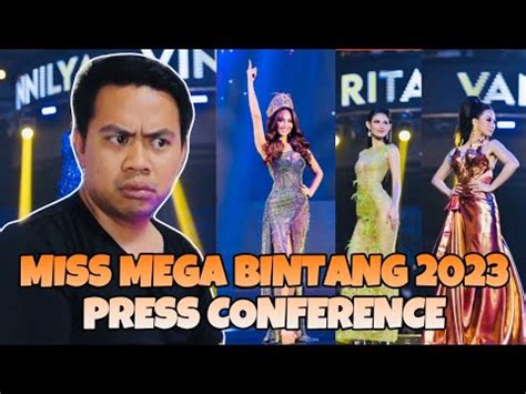 Atebang Reaction Miss Mega Bintang Press Conference And Sashing