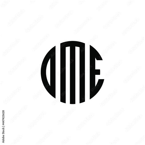 Dme Letter Logo Design Dme Letter In Circle Shape Dme Creative Three