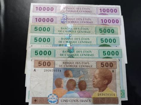 Ancien Lot De Billets Afrique Centrale Frs Etat Ttb Spl