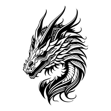 Chinese Head Dragon Illustration Sketch Hand Draw Stock Vector - Illustration of graphic, people ...