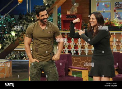 Bollywood Actors John Abraham And Sonakshi Sinha During The Promotion Of Film Force 2 On The