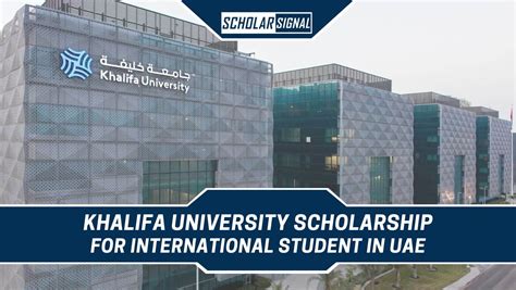 Khalifa University Scholarship For International Student In Uae 2024