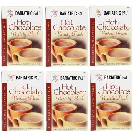 Bariatricpal Hot Chocolate Protein Drink Variety Pack 6 Pack Hot Drinks Chocolate Protein