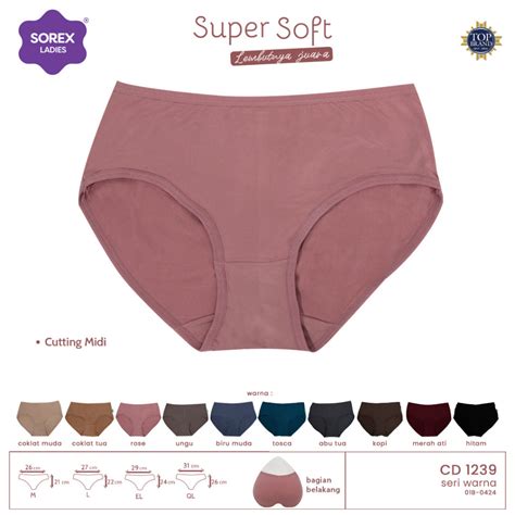 Jual Sorex Cd Basic Super Soft Celana Dalam Wanita Adem Midi 1239