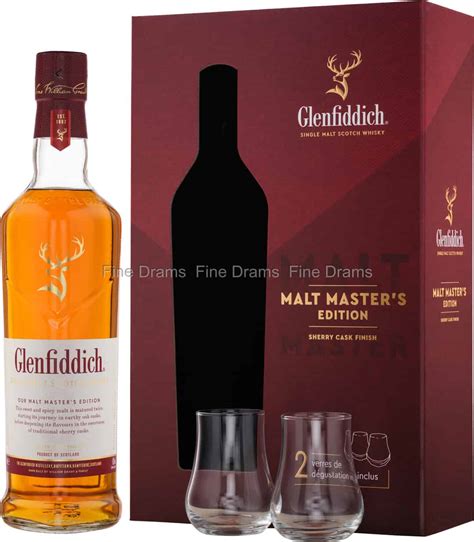 Glenfiddich Malt Master Whisky T Set 2 Glasses