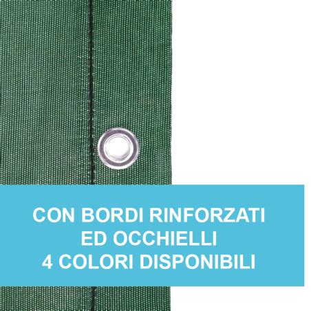 Rete Verde Ombreggiante Con Bordi Rinforzati Ed Occhielli