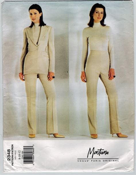 Vogue Paris Original 2348 Designer Claude Montana UNCUT Pantsuit Or