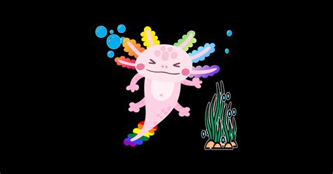 Gay Rainbow Axolotl LGBT Flag Pride Month Ally Men Women Gay Rainbow Axolotl Lgbt Flag Pride
